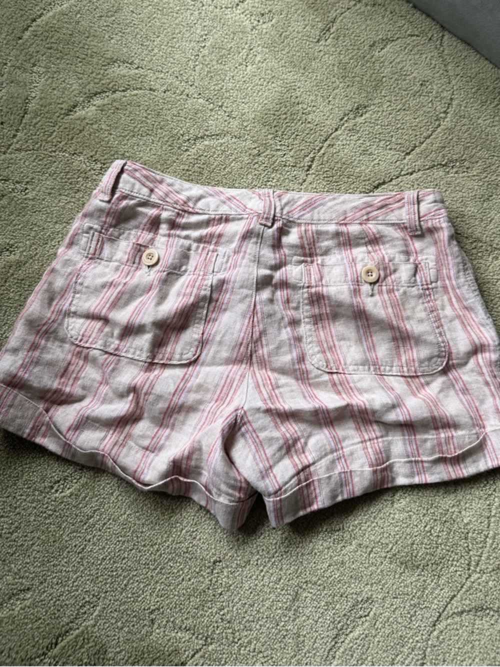 Striped Linen Shorts - Picture 2 of 3